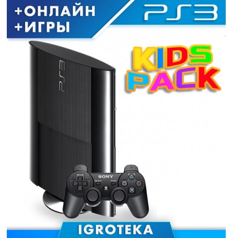 PS3 SUPER SLIM 320GB (Новая) + 20 детских игр